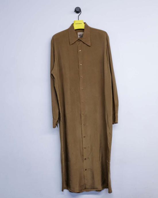  가브리엘라 콜 가먼츠 긴팔 셔츠 쿠프로 롱슬리브  드레스 브라운 - GABRIELA COLL GARMENTS