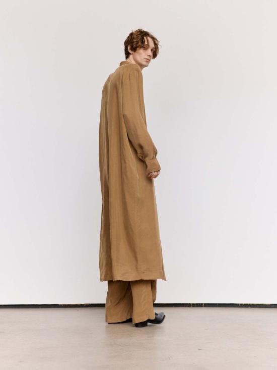  가브리엘라 콜 가먼츠 긴팔 셔츠 쿠프로 롱슬리브  드레스 브라운 - GABRIELA COLL GARMENTS