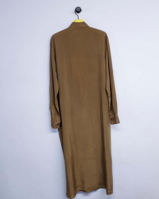  가브리엘라 콜 가먼츠 긴팔 셔츠 쿠프로 롱슬리브  드레스 브라운 - GABRIELA COLL GARMENTS