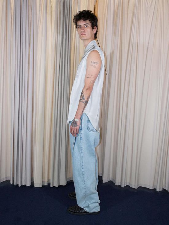  MM6 메종마르지엘라 블라우스 Mm6 메종 마르지엘라 슬래시  실버 - MM6 MAISON MARGIELA