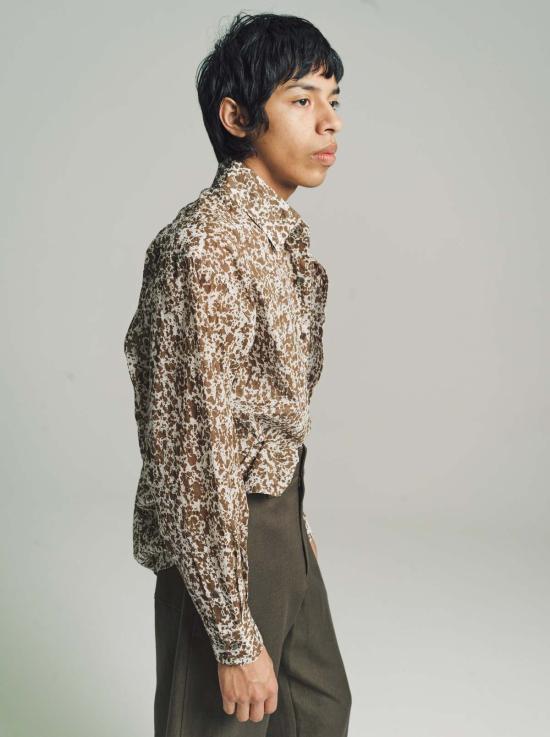  르메르 긴팔 셔츠 레귤러  크림/에스프레소 - LEMAIRE