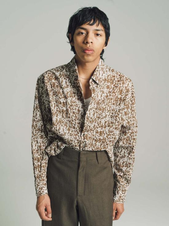  르메르 긴팔 셔츠 레귤러  크림/에스프레소