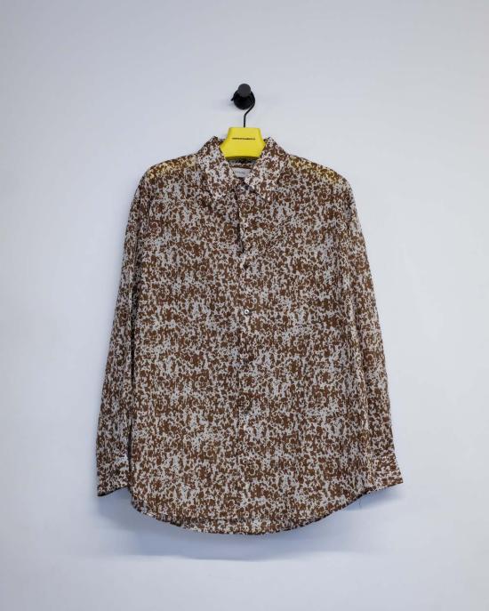  르메르 긴팔 셔츠 레귤러  크림/에스프레소 - LEMAIRE