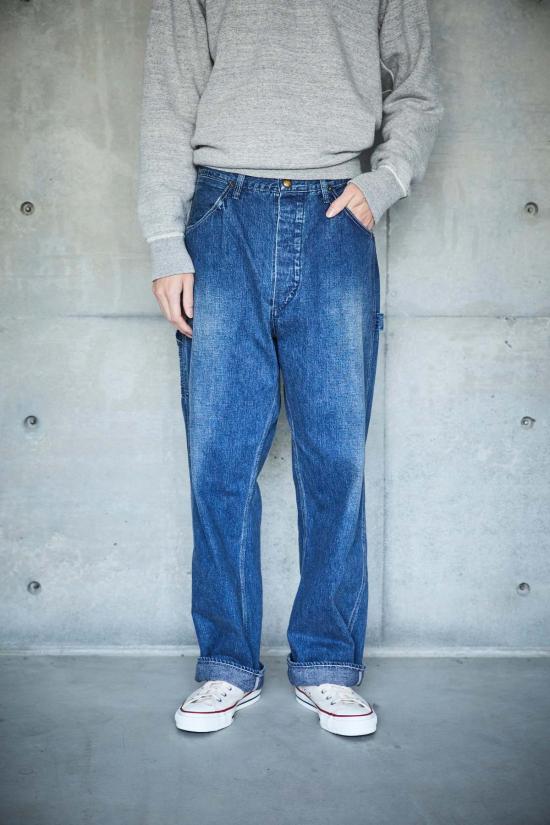  오어슬로우 데님 팬츠 Orslow 남성용 데님 페인터 팬츠 중고 워시 데님 중고 - ORSLOW