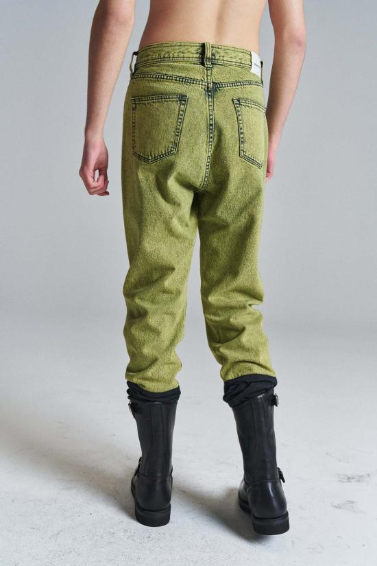  나마체코 데님 팬츠 스노우워시 바이라 데님 진 옐로우 네이플스 - NAMACHEKO