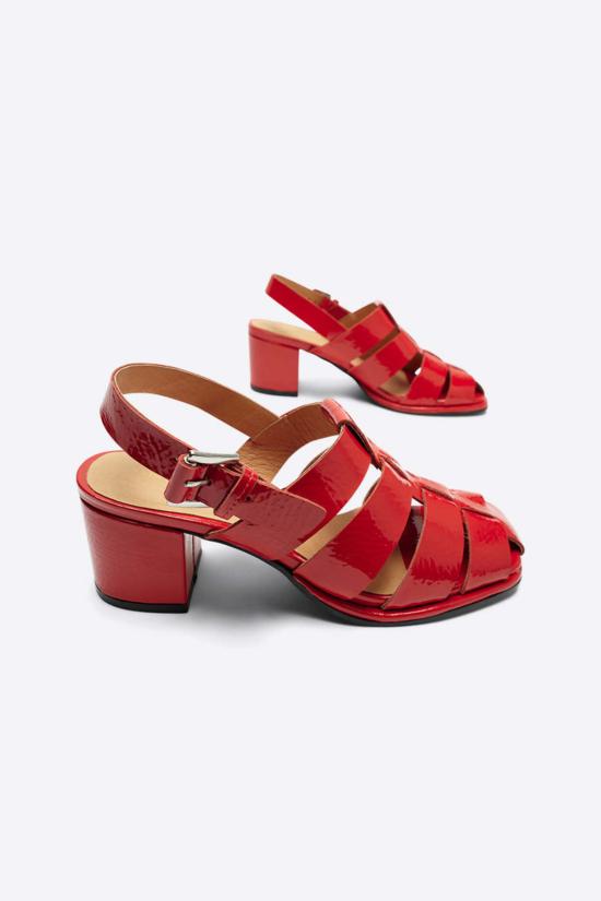  인텐셔널리 블랭크 샌들 "의도적으로." July Fisherman Heel Black/Apple - INTENTIONALLY BLANK