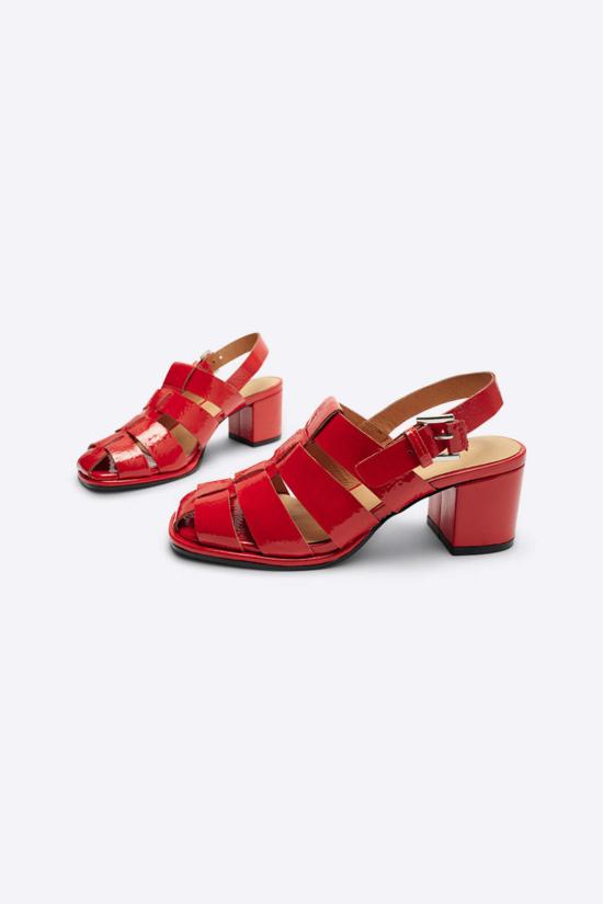  인텐셔널리 블랭크 샌들 "의도적으로." July Fisherman Heel Black/Apple - INTENTIONALLY BLANK