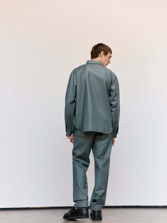  쥐알텐케이 스트레이트 팬츠 Gr10 K 플란넬 섕크 팬츠 그레이 - GR10K