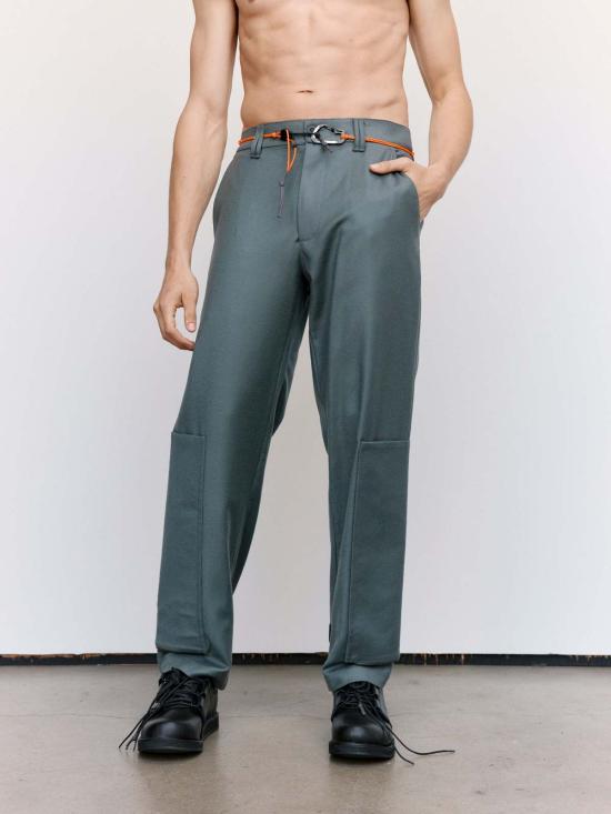  쥐알텐케이 스트레이트 팬츠 Gr10 K 플란넬 섕크 팬츠 그레이