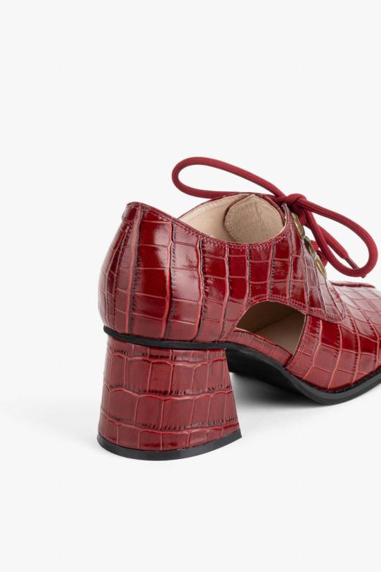  인텐셔널리 블랭크 로퍼 "의도적으로." 조 조 플레어드 옥스포드 메를로/위스키 콤보/블랙 - INTENTIONALLY BLANK