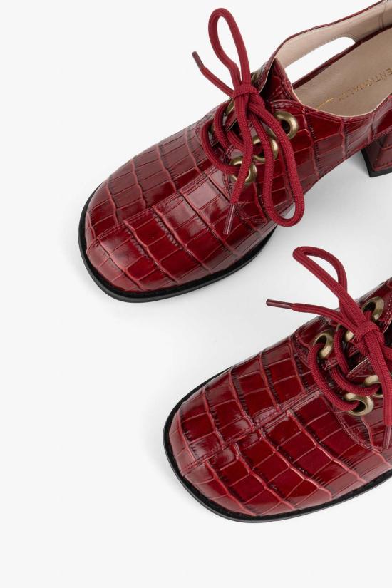  인텐셔널리 블랭크 로퍼 "의도적으로." 조 조 플레어드 옥스포드 메를로/위스키 콤보/블랙 - INTENTIONALLY BLANK