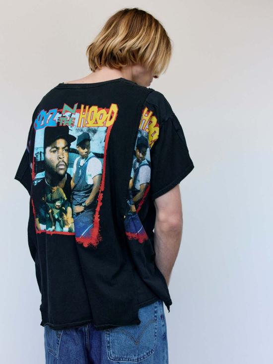  올드 파크 긴팔 티셔츠 올드파크 블랙 빈티지 배기티 블랙