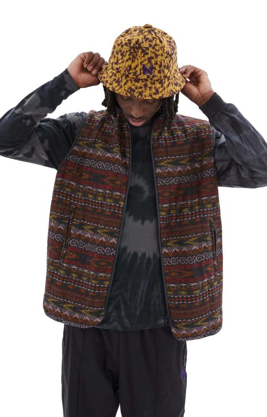  니들스 베스트 니들 파이핑 퀼트 조끼 숯 - NEEDLES