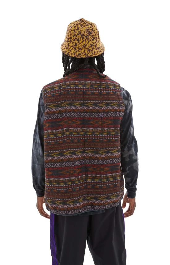  니들스 베스트 니들 파이핑 퀼트 조끼 숯 - NEEDLES