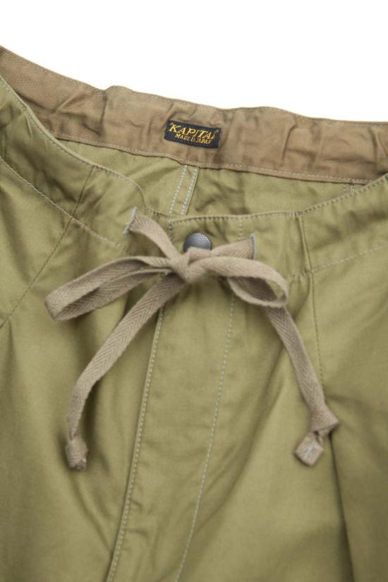  캐피탈 카고 팬츠 카피탈 빗드 가베르진 아오자이 카고  카키 - KAPITAL