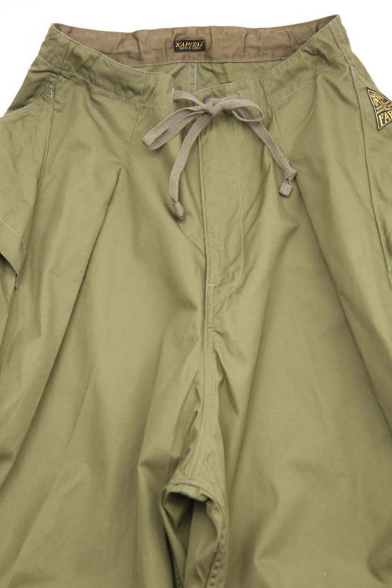  캐피탈 카고 팬츠 카피탈 빗드 가베르진 아오자이 카고  카키 - KAPITAL