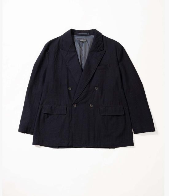  엔지니어드가먼츠 자켓 Engineered Garments 더블 울 유니폼 Serge Peak 재킷 다크 네이비