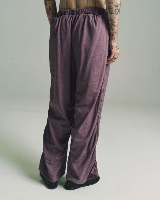  가브리엘라 콜 가먼츠 스트레이트 팬츠 Gabriela Coll Garments No.267 Loro Piana Fine Wool Draped Trousers 모브 - GABRIELA COLL GARMENTS