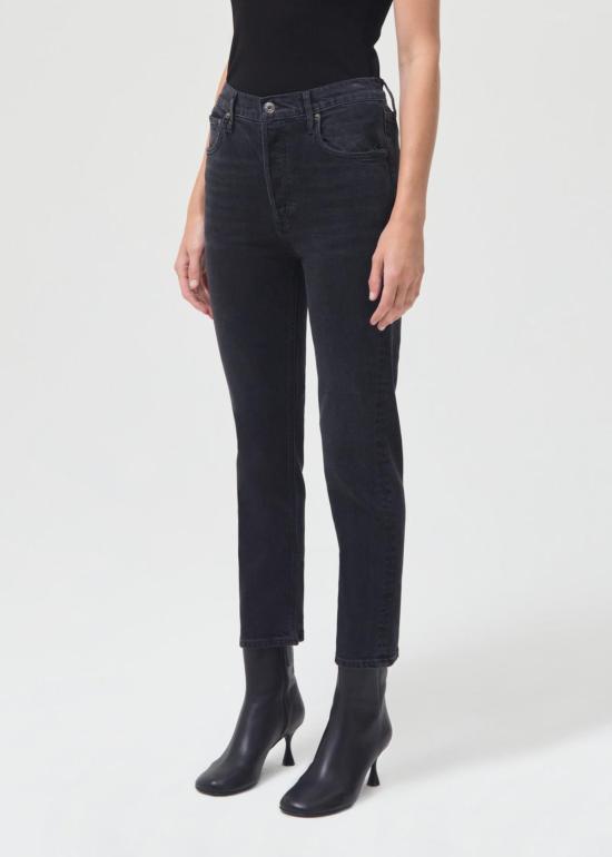  에이골디 데님 팬츠 아골드 라일리 크롭 진 파노라마 - AGOLDE