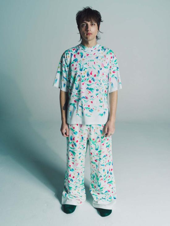  마르니 반팔 티셔츠 페인터 티셔츠 화이트