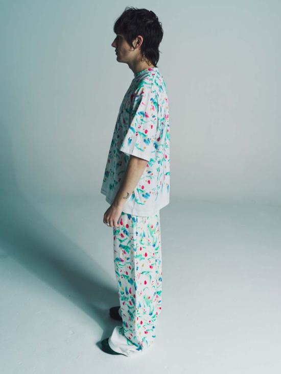  마르니 반팔 티셔츠 페인터 티셔츠 화이트 - MARNI