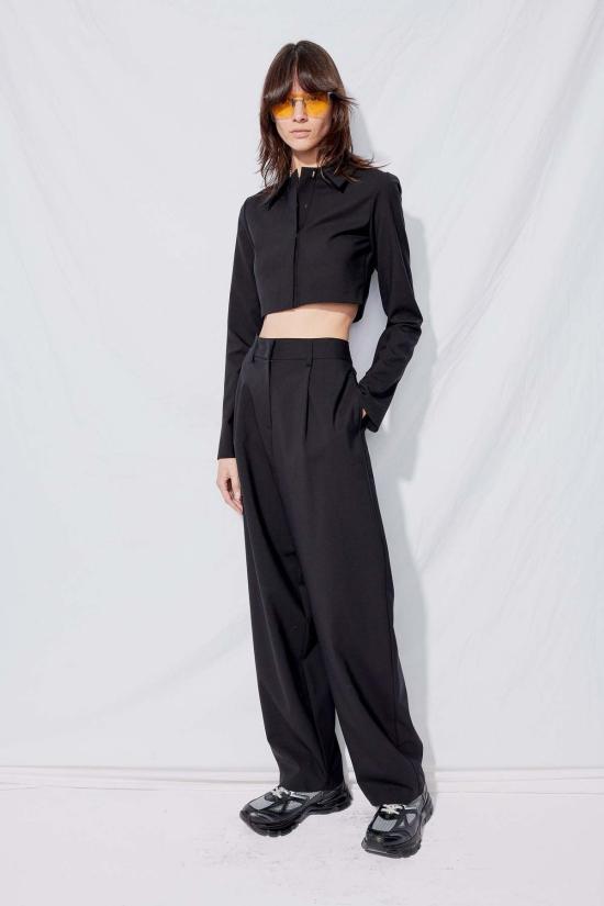  어셈블리 뉴욕 긴팔 티셔츠 어셈블리 수팅 크롭 럭비 탑 블랙 - ASSEMBLY NEW YORK