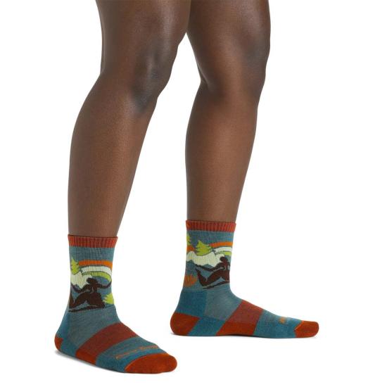  단 터프 양말 Darn Tough Trailblazer Micro Crew 경량  티일 - DARN TOUGH