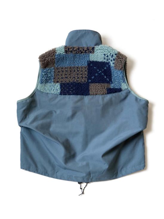  캐피탈 베스트 Kapital 60/40cloth X Tugihagi 플리스 허테  네이비 - KAPITAL