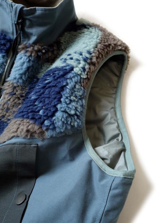  캐피탈 베스트 Kapital 60/40cloth X Tugihagi 플리스 허테  네이비 - KAPITAL