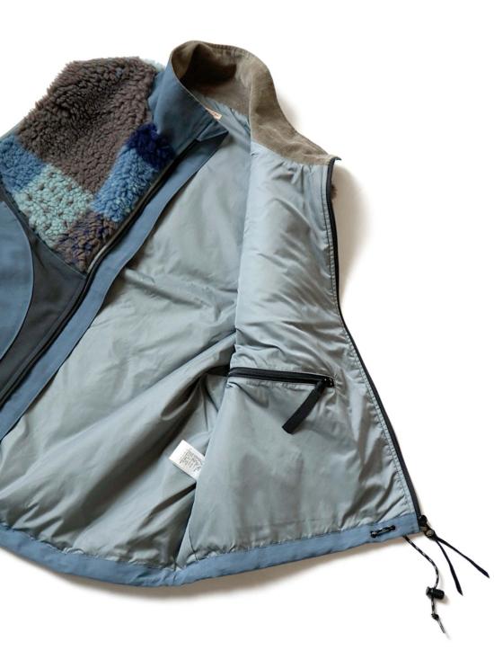  캐피탈 베스트 Kapital 60/40cloth X Tugihagi 플리스 허테  네이비 - KAPITAL