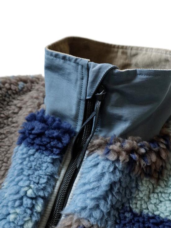  캐피탈 베스트 Kapital 60/40cloth X Tugihagi 플리스 허테  네이비 - KAPITAL