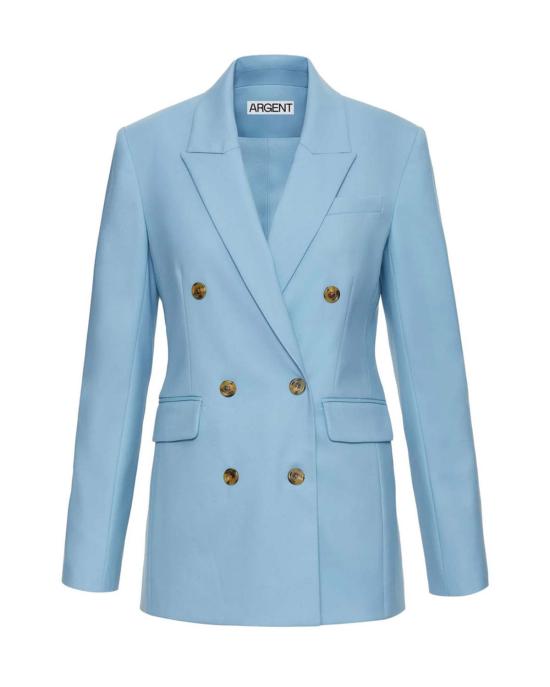  아르젠트 수트 자켓 더블브레스트 블레이저 스카이