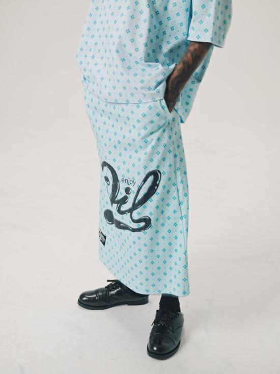  Tigran Avetisyan 숏팬츠 티그란 아베티샨 오일 프린트 스커트 블루 - OTHER BRANDS