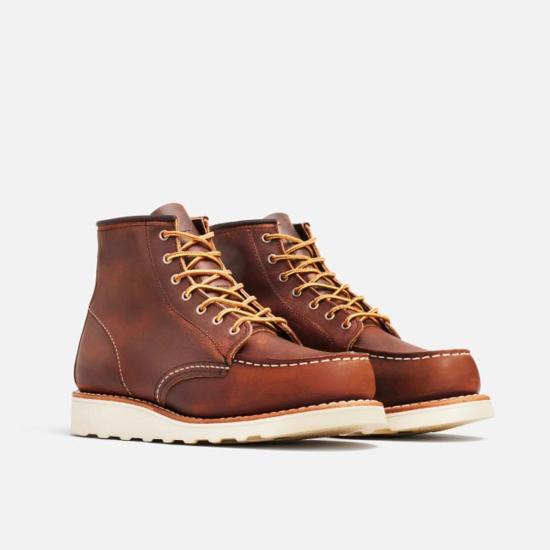  레드윙 부츠 Red Wing Heritage Style 3428 6인치 클래식 Moc 여성용 짧은 , 구리색 거칠고 튼튼한 가죽 - RED WING