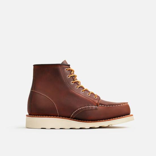  레드윙 부츠 Red Wing Heritage Style 3428 6인치 클래식 Moc 여성용 짧은 , 구리색 거칠고 튼튼한 가죽 - RED WING