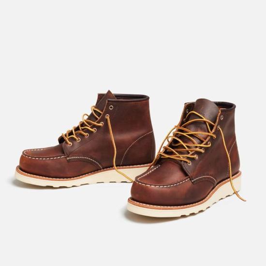  레드윙 부츠 Red Wing Heritage Style 3428 6인치 클래식 Moc 여성용 짧은 , 구리색 거칠고 튼튼한 가죽 - RED WING