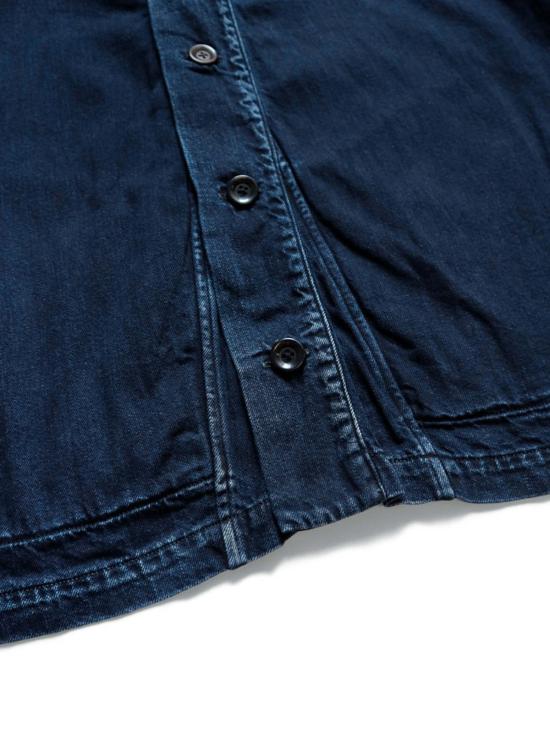  캐피탈 긴팔 셔츠 Kapital 8oz Idg 데님 타이거 Juddbhan  노라기 리메이크 카키 - KAPITAL