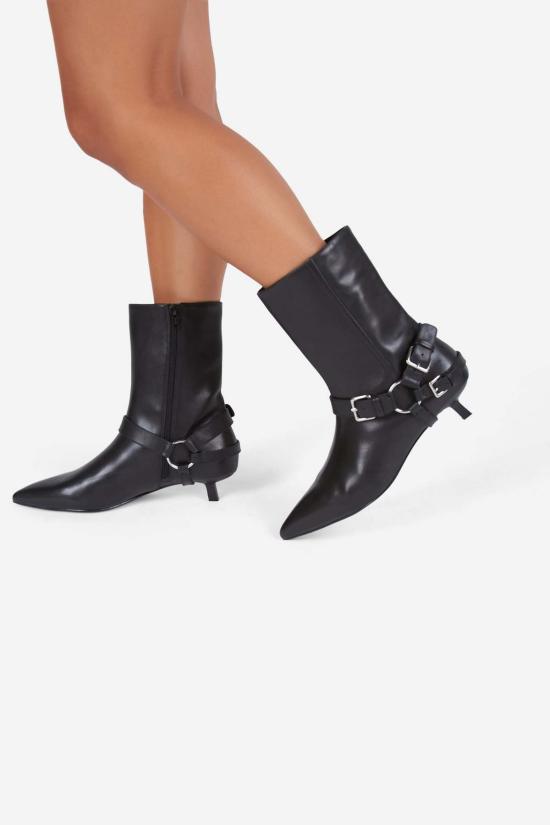  인텐셔널리 블랭크 부츠 "의도적으로." 이글  하네스 블랙 실버