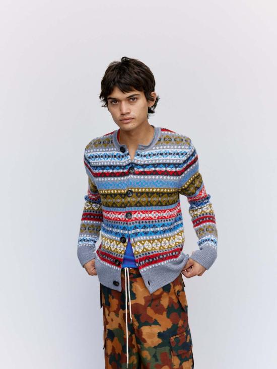  웨일즈보너 가디건 웨일즈 보너 페어아일 울 아스트랄 카디건 - WALES BONNER