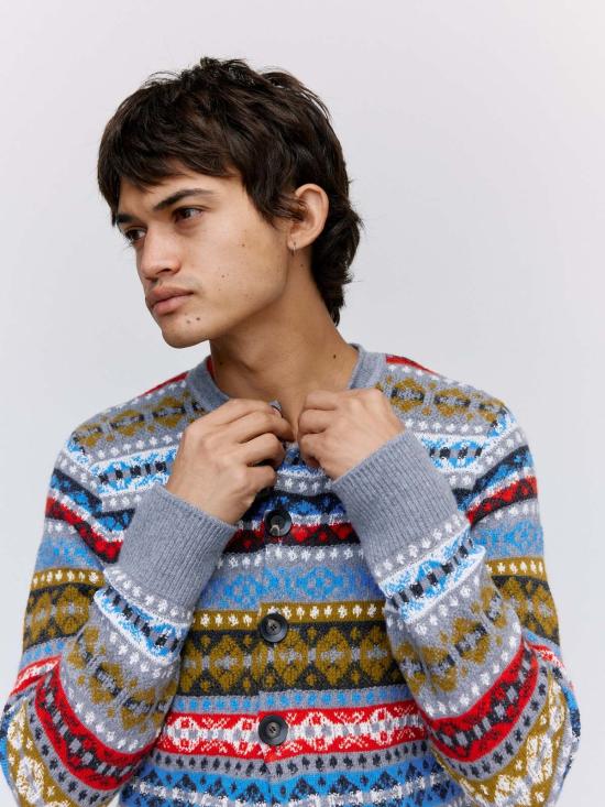  웨일즈보너 가디건 웨일즈 보너 페어아일 울 아스트랄 카디건 - WALES BONNER