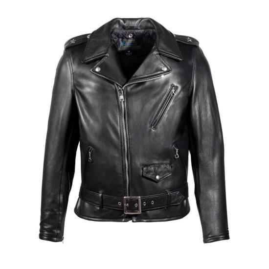  쇼트N.Y.C 바이커 자켓 Schott N.Y.C. Waxy Natural Cowhide 50's Perfecto Motorcycle Leather Jacket Black