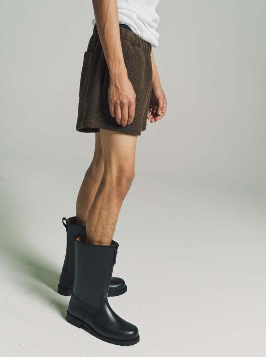  리에르 숏팬츠 Rier 울 플리스 쇼트 에베인 - RIER