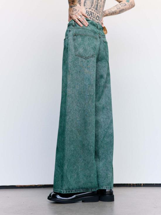  MM6 메종마르지엘라 데님 팬츠 Mm6 메종 마르지엘라 숫자 데님 바지 그린 - MM6 MAISON MARGIELA