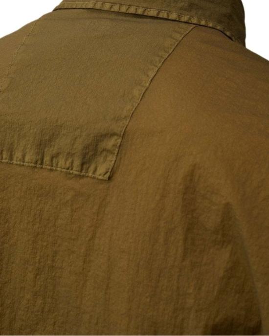  씨피 컴퍼니 반팔 셔츠 C.P. Company 라이트 마이크로위브 S/S  아이비 그린 - C.P. COMPANY