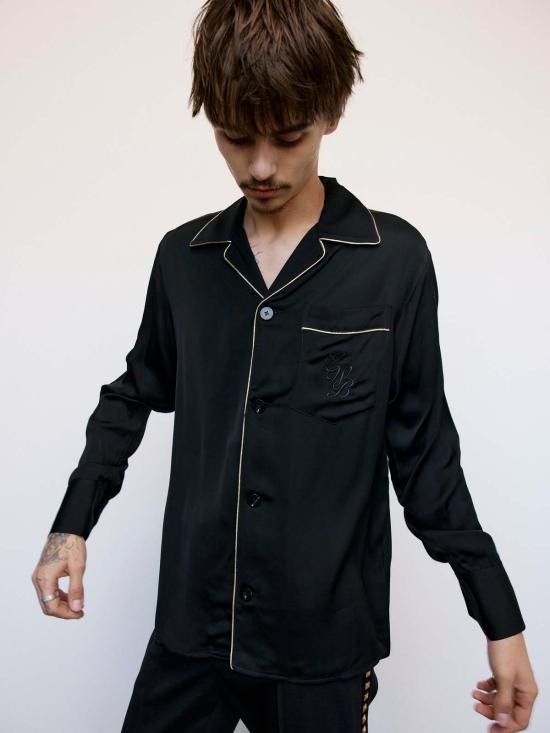  어니스트 더블유 베이커 긴팔 셔츠 어니스트 W. 베이커 비스코스 Ewb 파자마  블랙