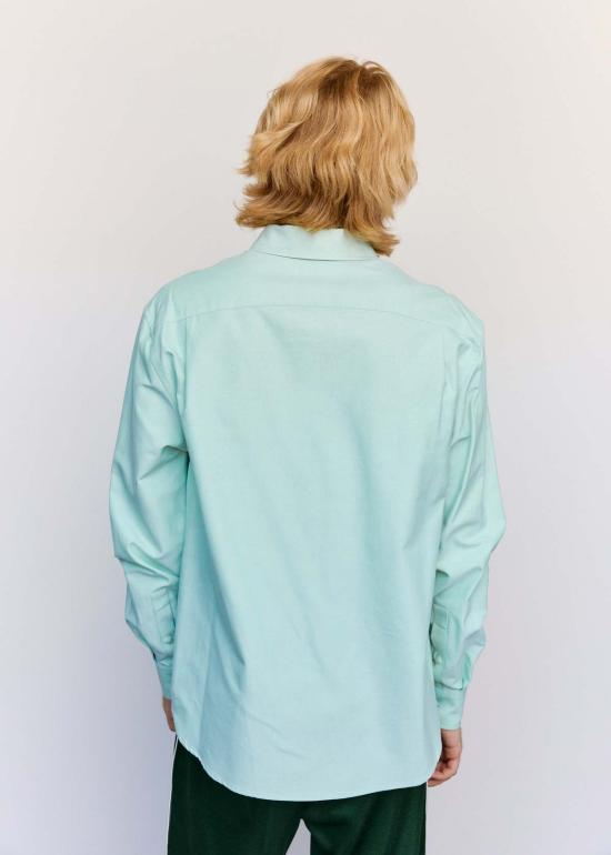  로에베 긴팔 셔츠 옥스포드 버튼 다운  라이트 그린 - LOEWE