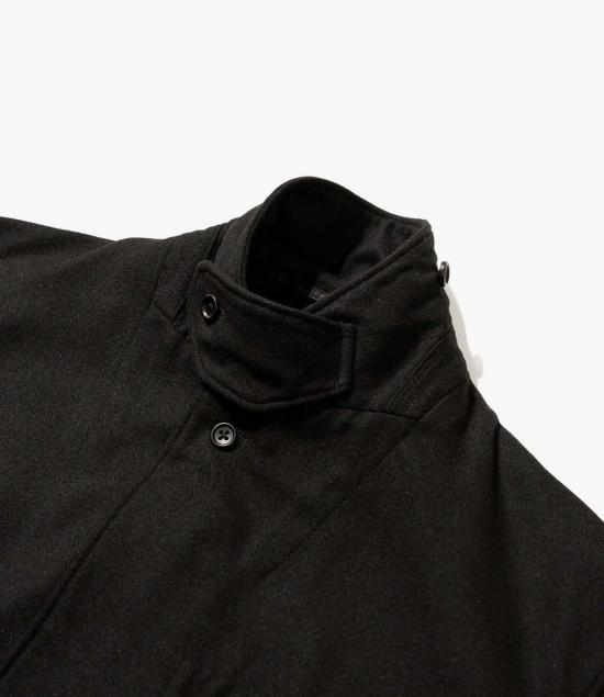  엔지니어드가먼츠 자켓 Engineered Garments 솔리드 폴리 울 플란넬 슬랜티드 재킷 블랙 - ENGINEERED GARMENTS