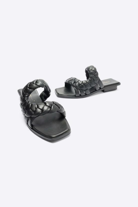  인텐셔널리 블랭크 뮬/슬리퍼 "의도적으로." Accord Sandal Black - INTENTIONALLY BLANK