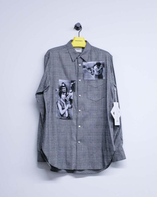  타카히로미야시타 더 솔로이스트 긴팔 셔츠 . 코튼 루즈핏 레귤러 칼라  글렌체크 - TAKAHIROMIYASHITA THE SOLOIST.