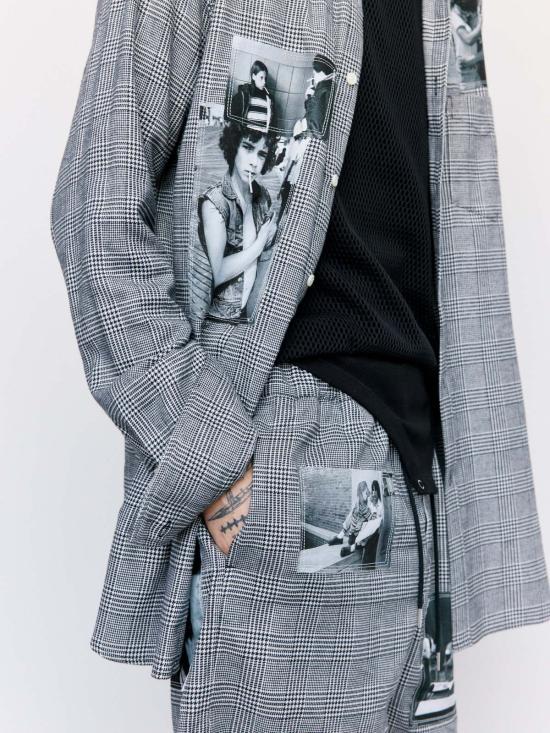  타카히로미야시타 더 솔로이스트 긴팔 셔츠 . 코튼 루즈핏 레귤러 칼라  글렌체크 - TAKAHIROMIYASHITA THE SOLOIST.